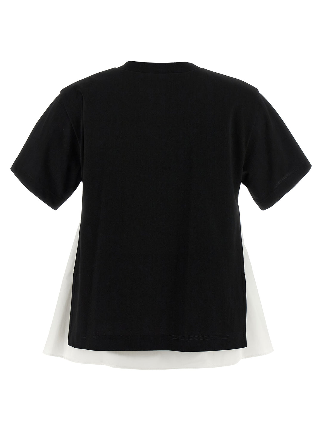 Sacai Double Layer T shirt - Bianco/Nero | 7722a6354259196f462d2c464a54c26f0ed5ff37