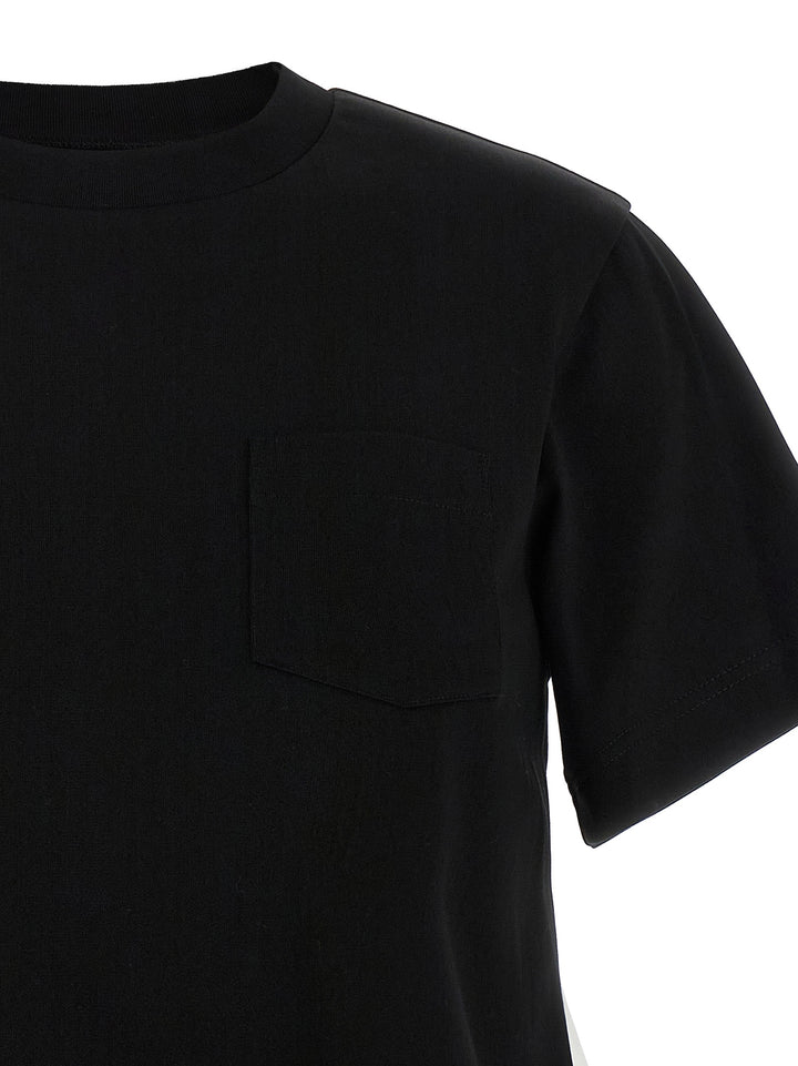 Sacai Double Layer T shirt - Bianco/Nero | 75676455ba643a10cb0eb6a4dd21958e23381792