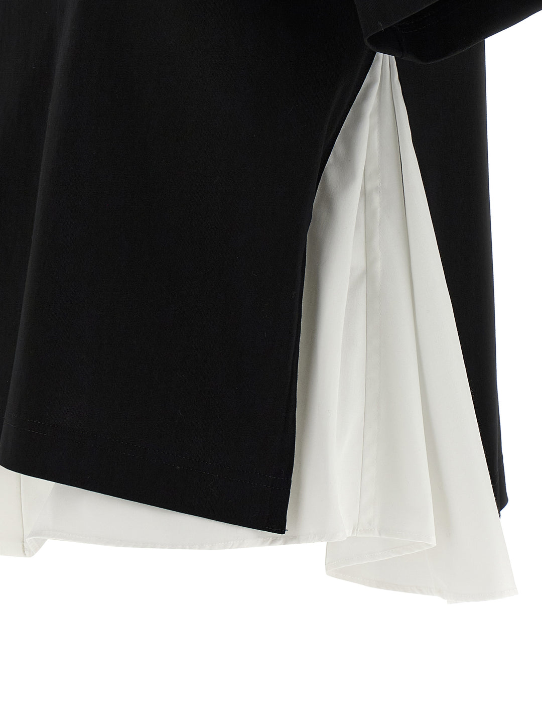 Sacai Double Layer T shirt - Bianco/Nero | 4cfef84693d21d752b81f602f81eb51d8a89a2aa