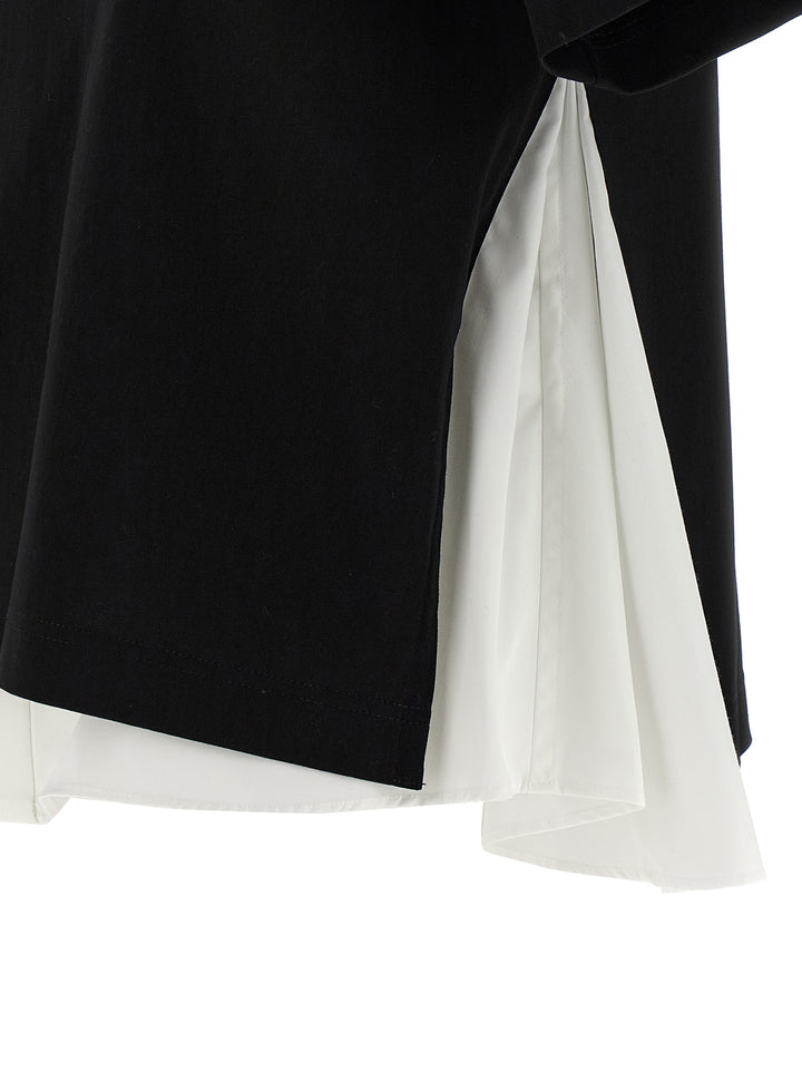 Sacai Double Layer T shirt - Bianco/Nero | 4cfef84693d21d752b81f602f81eb51d8a89a2aa