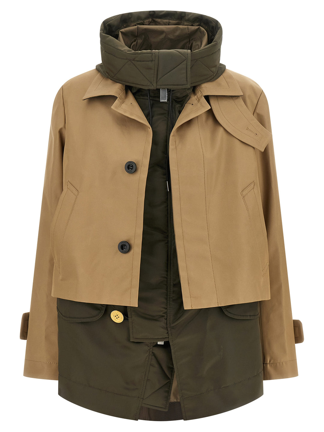 Sacai Double Layer Jacket Puffer Jackets - Multicolor | ff8b55b8d3e26a001176de9ec7febf4ede9b06fd