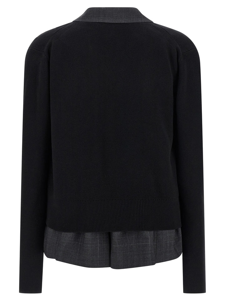 Sacai Double Layer Cardigan BlazerS - Nero | f4e0aa4cdd5061337684dd469de58016ddfa8e77