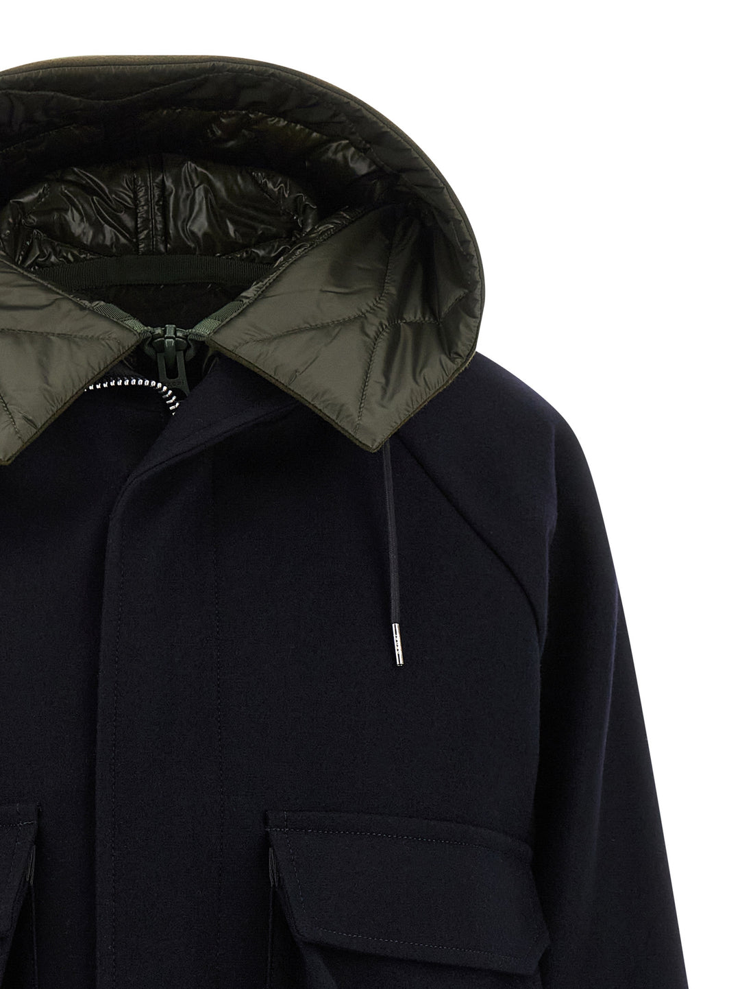 Sacai Melton Puffer Jackets - Multicolor | 75a85a107e807d1d9f32cb5b3fb2ea770cff00dc