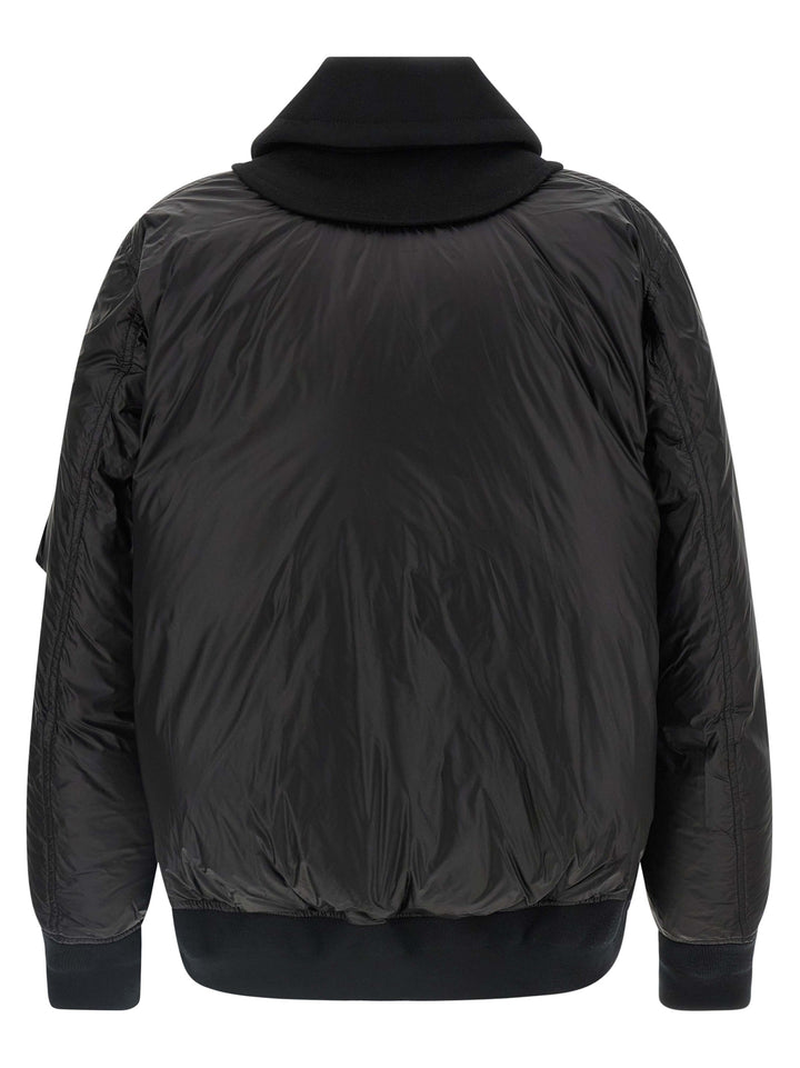 Sacai Wool Insert Bomber Jacket Puffer Jackets - Nero | 05b869b6c4879a295ba225f047908a87ee5ac18c