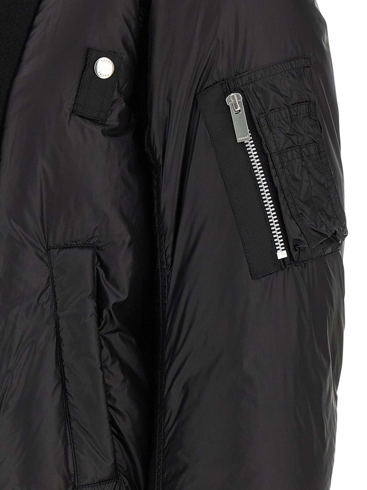 Sacai Wool Insert Bomber Jacket Puffer Jackets - Nero | bfee1bc533700e382fab843f442077be1c77193a