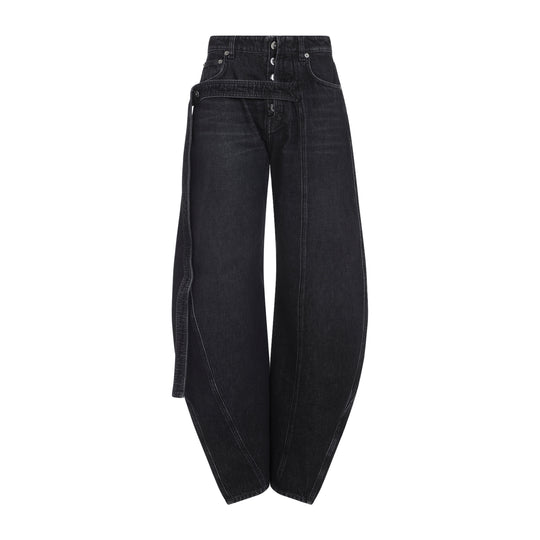 Black Low Waisted Cotton Jeans
