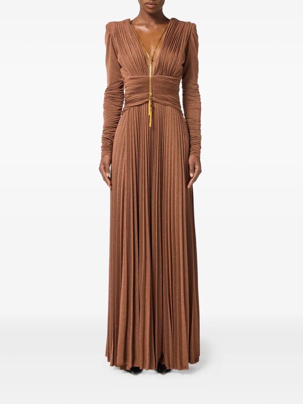 Elisabetta Franchi Long dresses - Marrone | 66429d7cf61d0f3e1e48ab3e695606636f6e245f