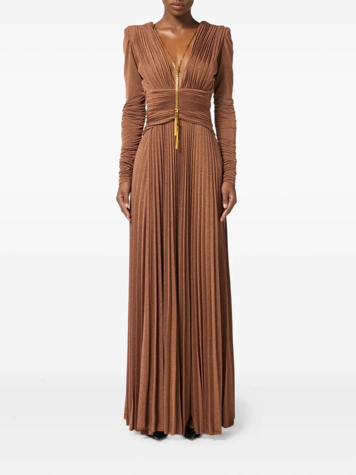Elisabetta Franchi Long dresses - Marrone | 66429d7cf61d0f3e1e48ab3e695606636f6e245f
