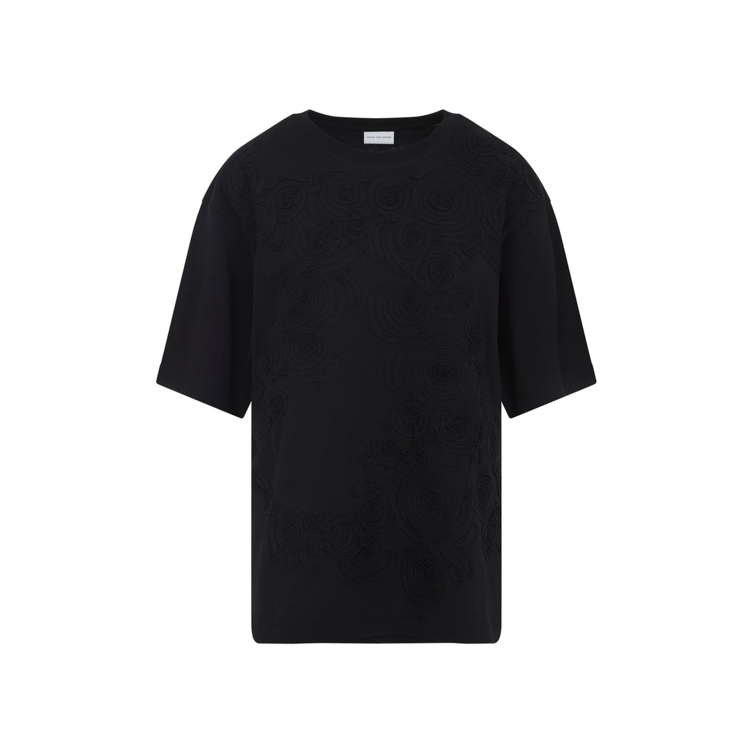 Dries Van Noten T-shirts - Nero | 004b227cf76747f36ca4df9bea6d7cc87e9cdbe3