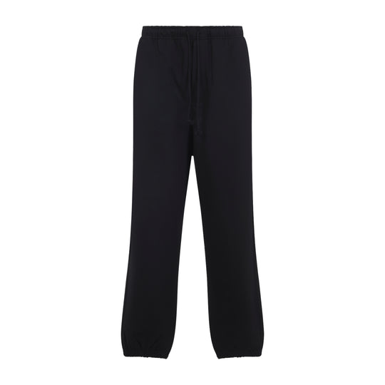Black Ft Cotton Track Pants