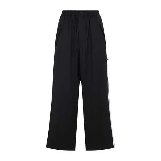 Black Refined Wool-Blend Pants