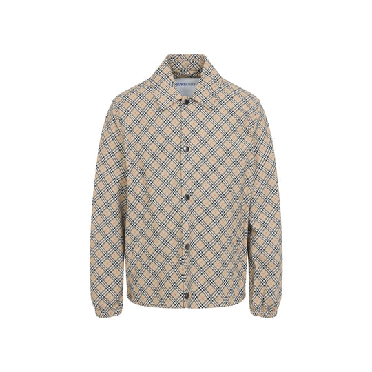 Beige Slindon Check Polyamide Jacket