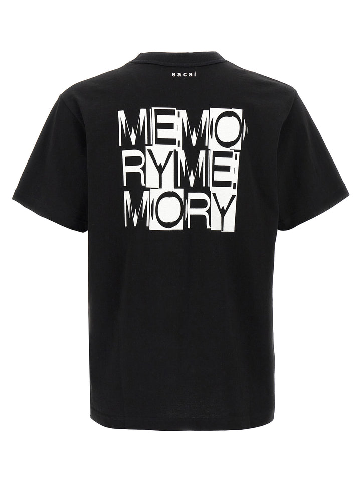 Sacai Memory T shirt - Bianco/Nero | 6adfe26ad614a87ae18facf9c94e0c8b8afc5c6d