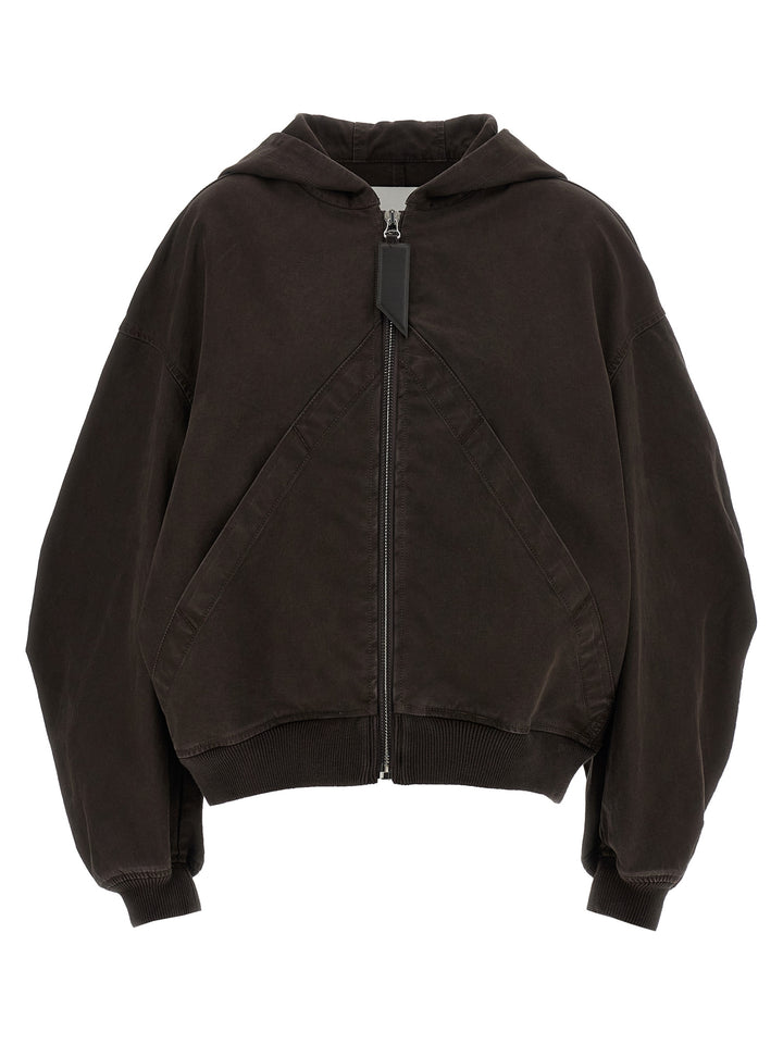 The Attico Cotton Bomber Jacket Puffer Jackets - Marrone | d5f66ace53b9ba7570cf09cc68dea9f677e1dc44