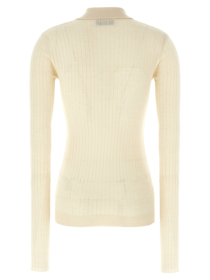 The Attico Ribbed Sweater Maglioni - Bianco | c8288288e01d215ca3986a65637dbb90c09d0879