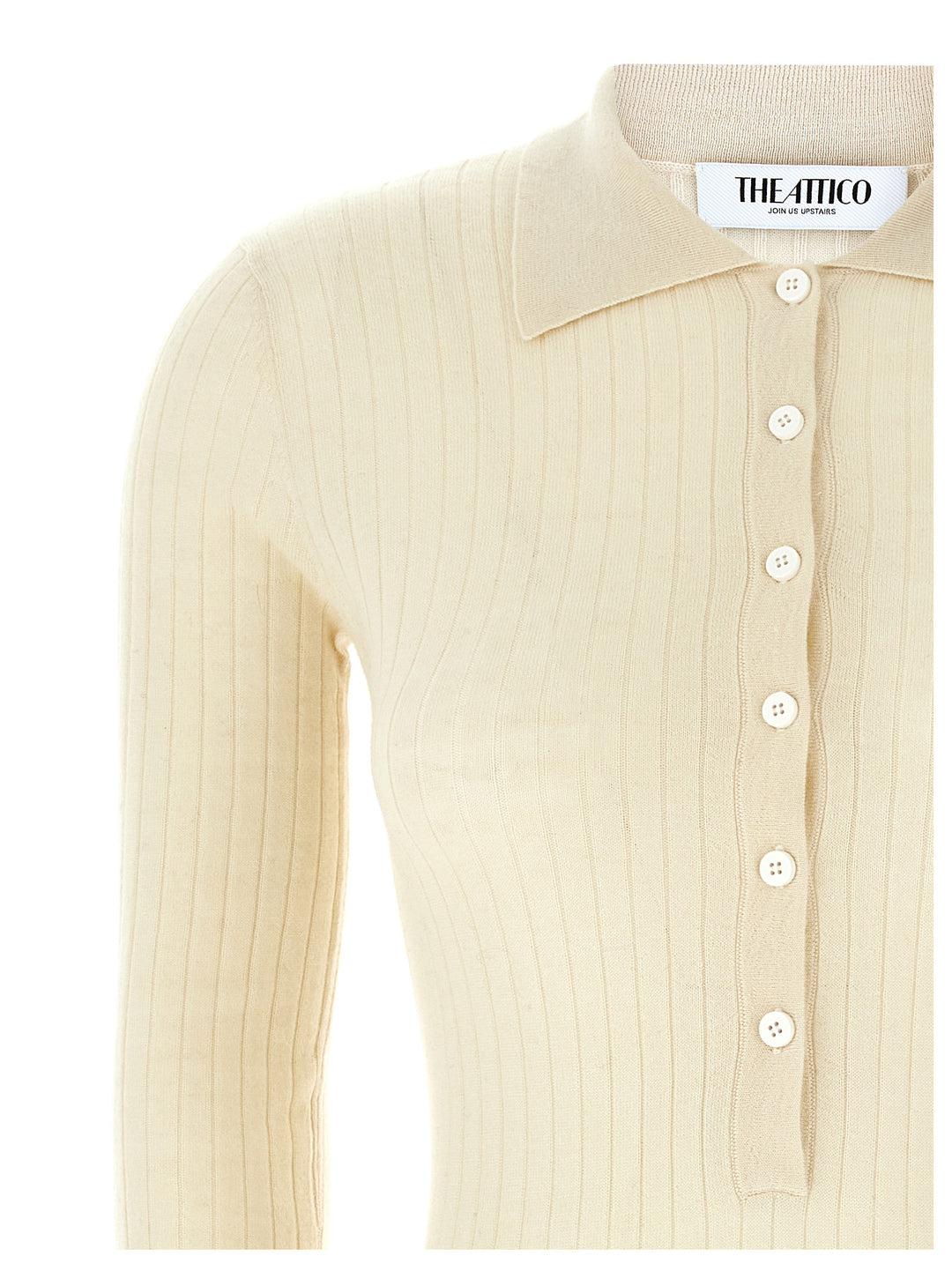 The Attico Ribbed Sweater Maglioni - Bianco | 09d503ef3617e6932f50de4efe8b63cb55ba1f5f