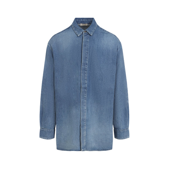 Medium Blue Denim Cotton Shirt