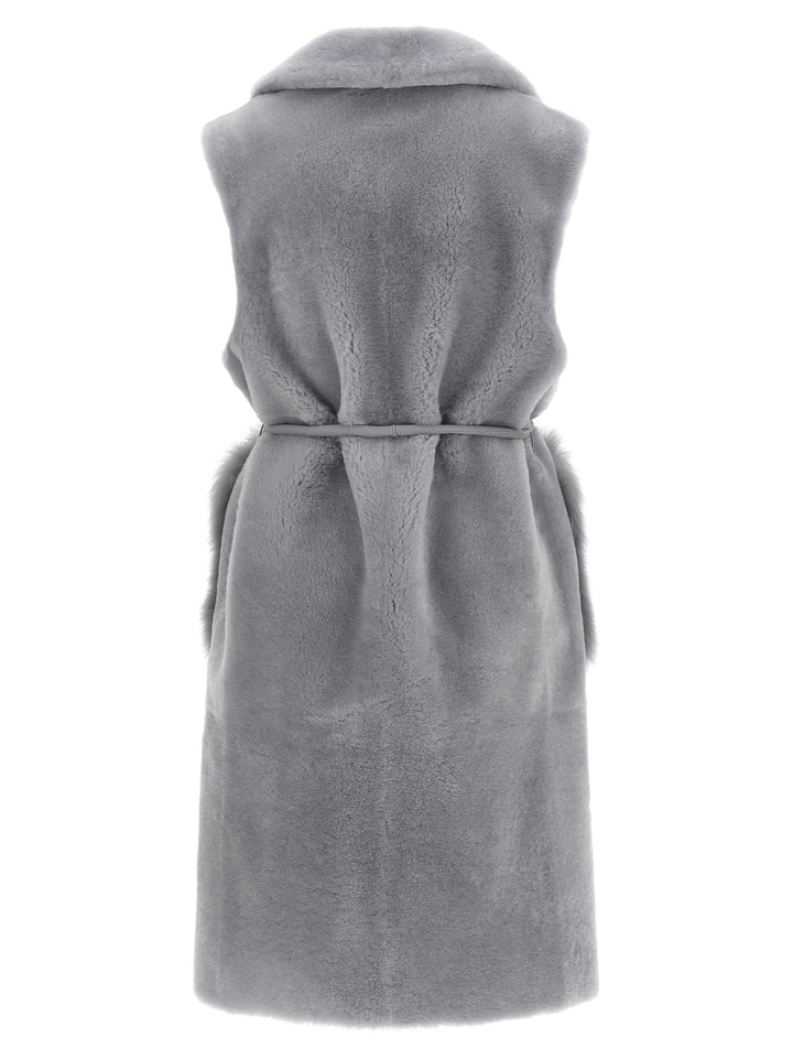 Blancha Merino Straight-Volpe Shadow Pellicce - Grigio | fc889698cba8c8ce59713fb582ba6d99e6ef2090