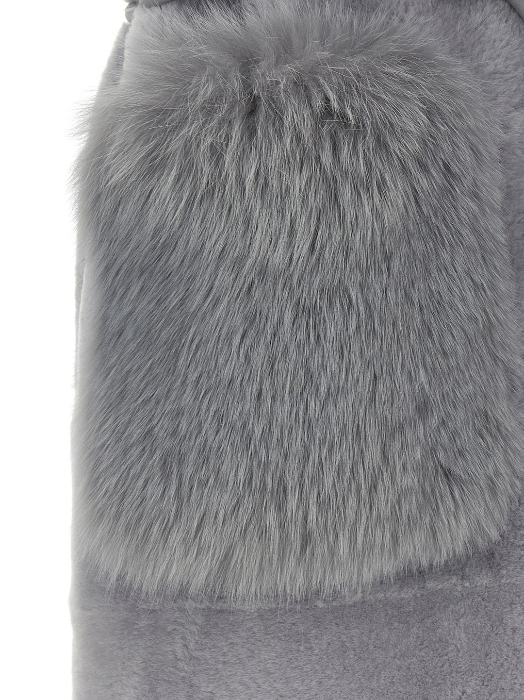 Blancha Merino Straight-Volpe Shadow Pellicce - Grigio | c587576a16d8681d6de68c2aded426c408b72c4f