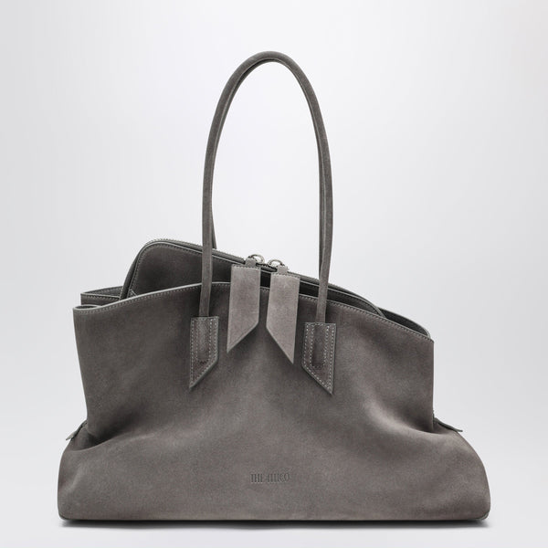 La Passeggiata Medium Bag In Grey Suede