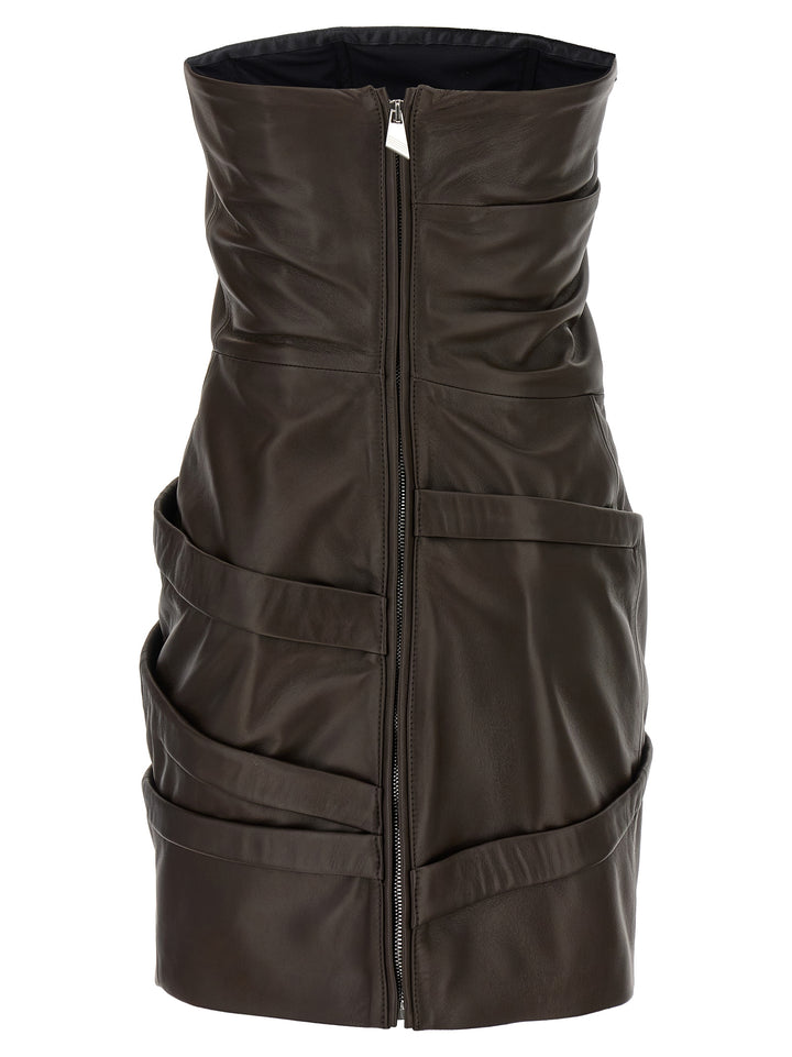 The Attico Leather Dress Abiti - Marrone | 3aaaff7d657bebd6aee509b868c62d2c336ed1c7