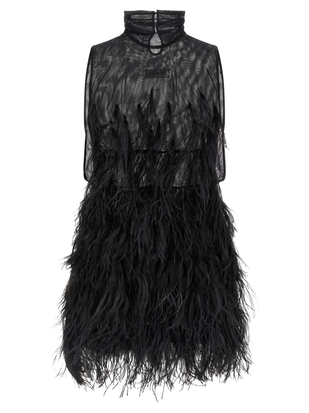The Attico Ostrich Feather Dress Abiti - Nero | 260aef7bd851fee528f90b1c1e8f85751803372f