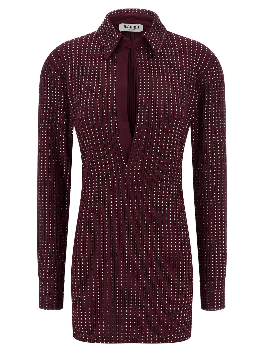 The Attico Rhinestone Dress Abiti - Bordeaux | b257f1db8bb0a94f84c3d5656cf8520e81beb1c5
