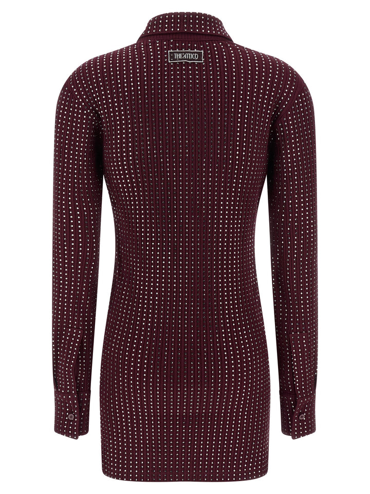 The Attico Rhinestone Dress Abiti - Bordeaux | 1a23eb943b9261002c2e12d9a99b1393b4125869