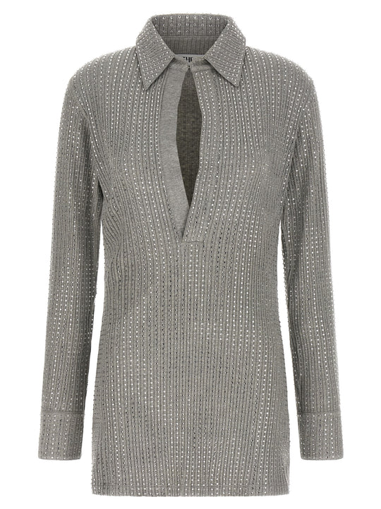 Rhinestone Dress Abiti Grigio