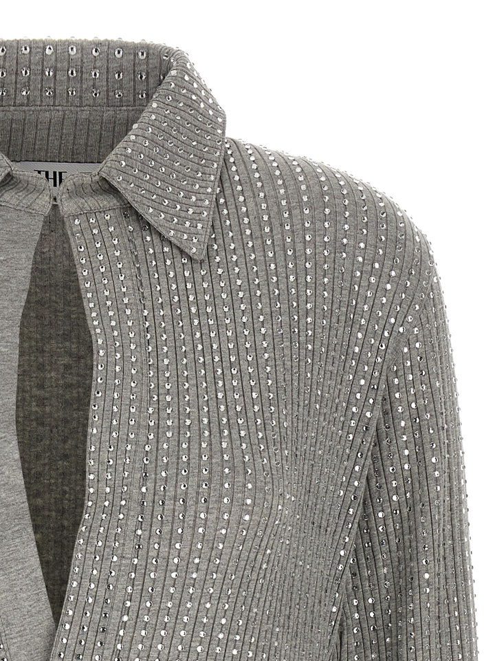 The Attico Rhinestone Dress Abiti - Grigio | 56a9a61275638478ff50016b11450a743f33cf71