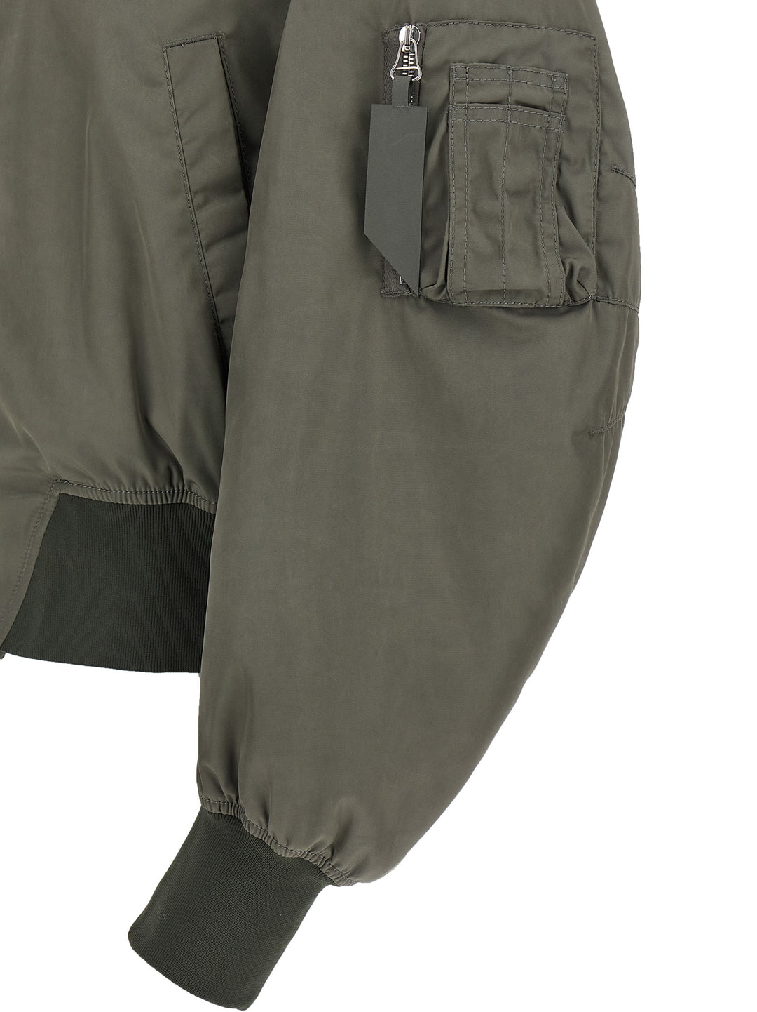 The Attico Nylon Bomber Jacket Puffer Jackets - Verde | 976fe515b4c302e4c282d71690683edb409e1776