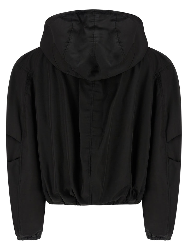 The Attico Maxi Hood Bomber Jacket Puffer Jackets - Nero | 488f76d383b3cc7b917ea529b474d361b51d0427