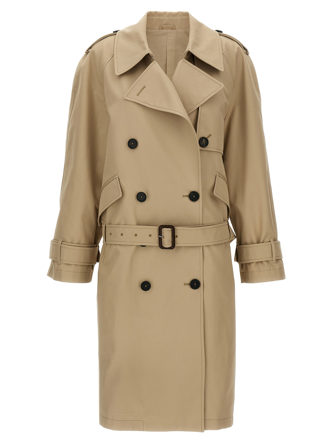 The Attico Cotton Trench Coat Trench e Impermeabili - Beige | 45d385eeb8cb1b545d31281da5b5270c716b5998