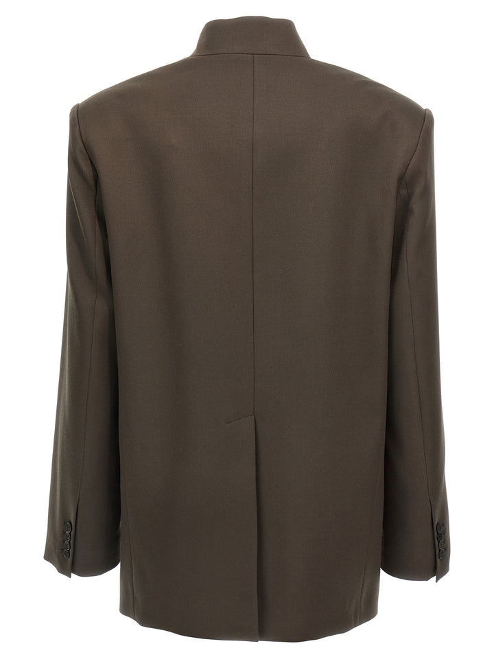 The Attico Maxi Shoulder Strap Blazer BlazerS - Marrone | 4439df451d05da3638365eaf57eaac8e29ab2462