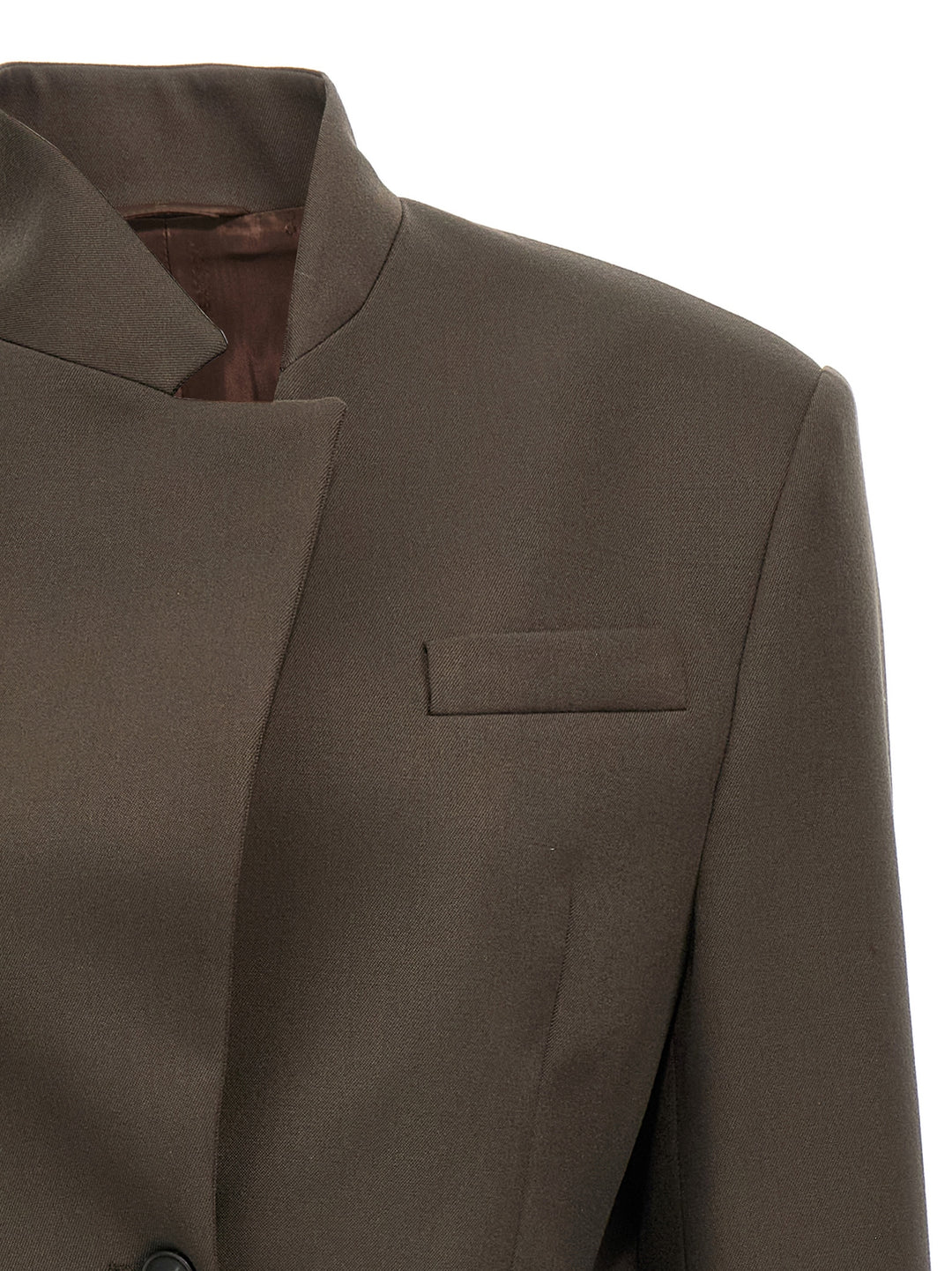 The Attico Maxi Shoulder Strap Blazer BlazerS - Marrone | ec366c3699654929bfc5a6f85516308f789fa5b2