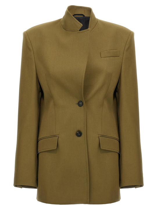 Maxi Shoulder Strap Blazer Blazers Verde