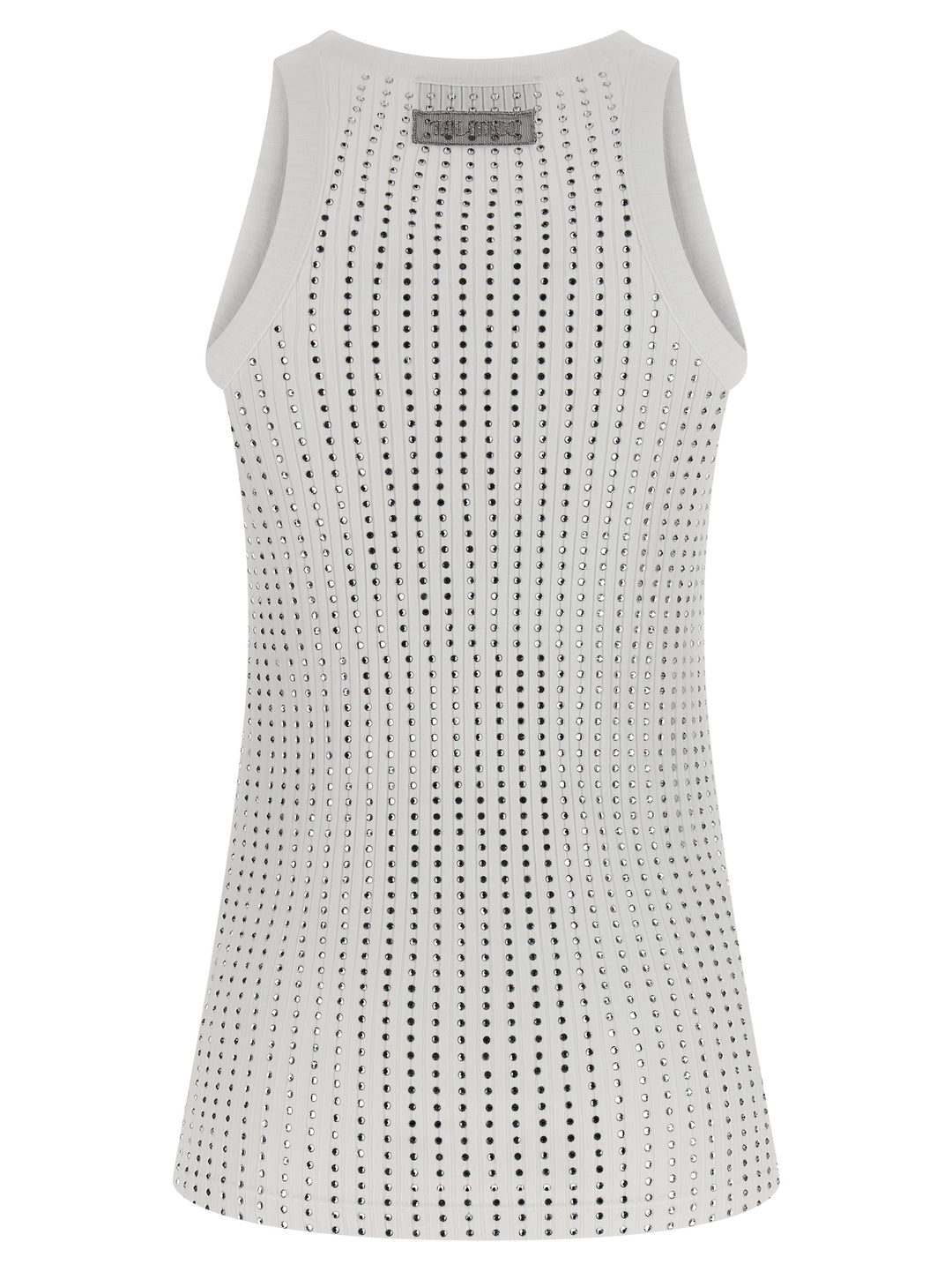 The Attico Rhinestone Tank Top Top - Bianco | 62dcaff0e9951148ba78c65ba2e215c4959e4c2d