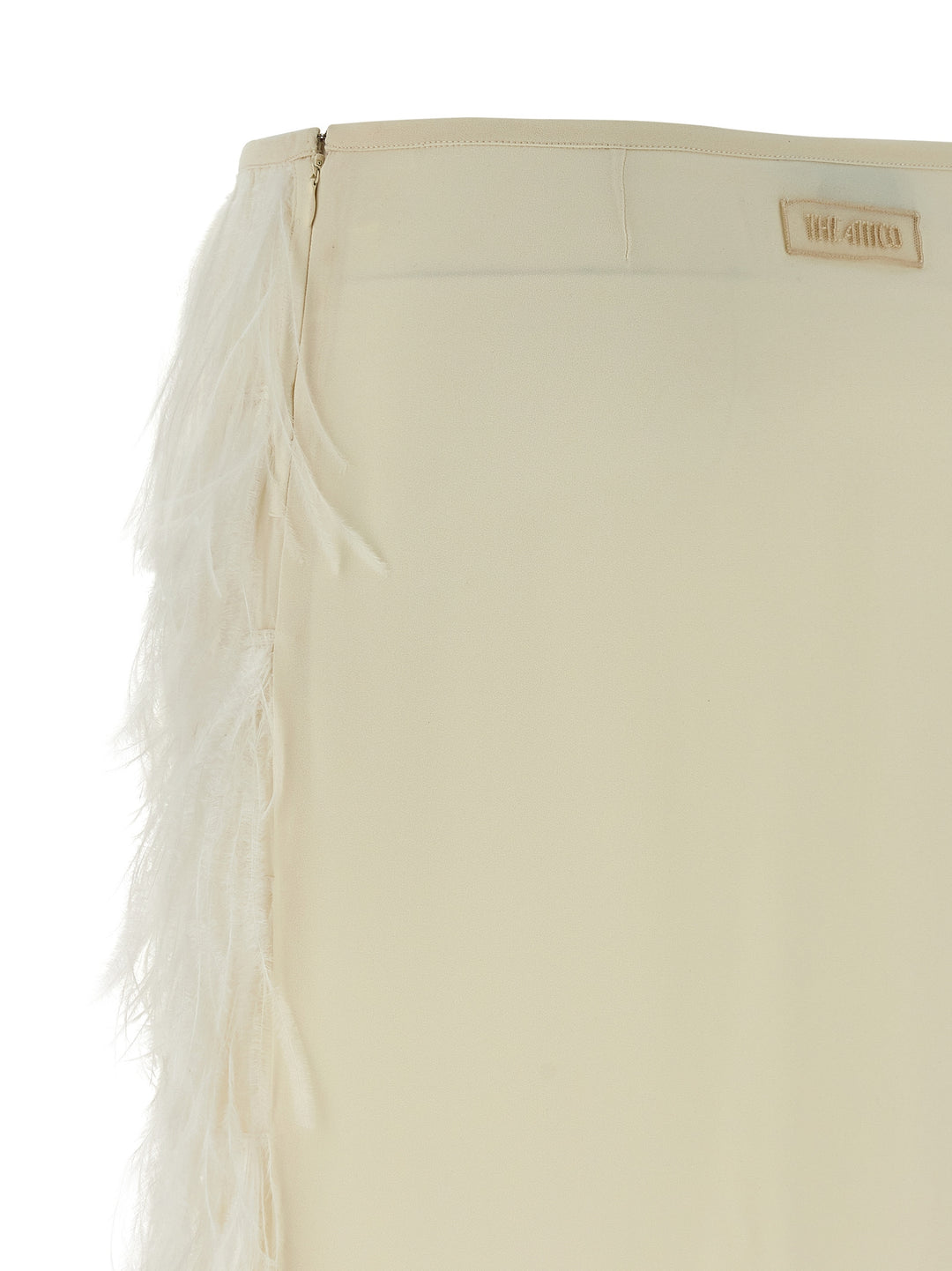 The Attico Ostrich Feather Skirt Gonne - Bianco | 44bb412592138f44797b9df7f85018d8b666a349