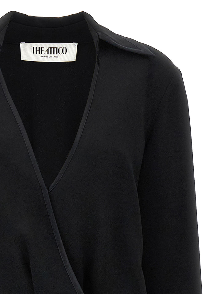 The Attico Wrap Dress Abiti - Nero | 0bc41296e439bf3bb8085d198f2b01020c0963a5
