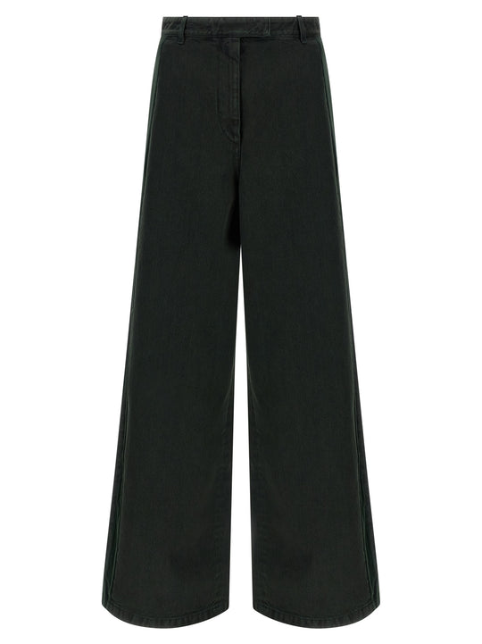 Velvet Insert Jeans Verde