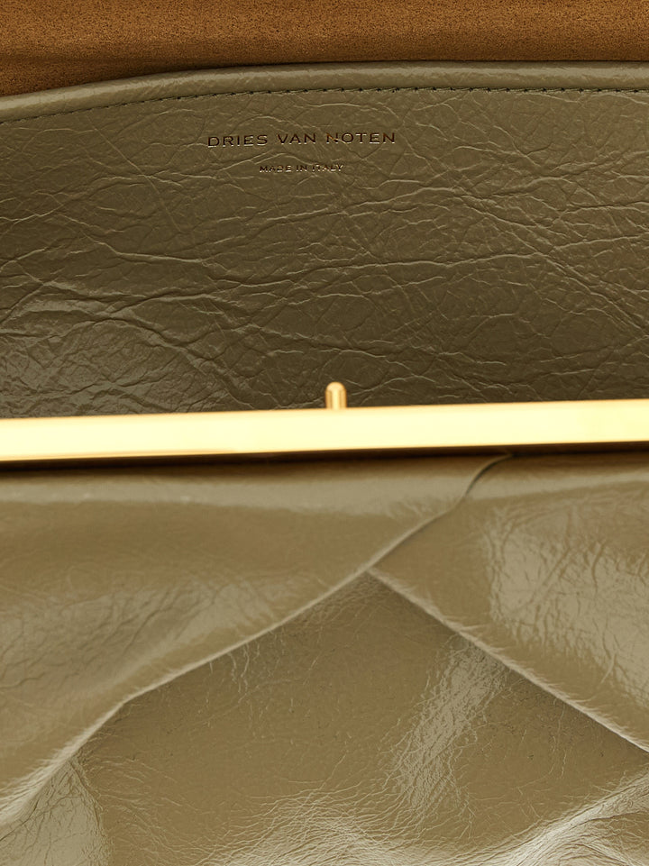 Dries Van Noten  Crisp Clutch - Verde | 7da3692b82b984bdfaa04975acb5e2cf94f09fab