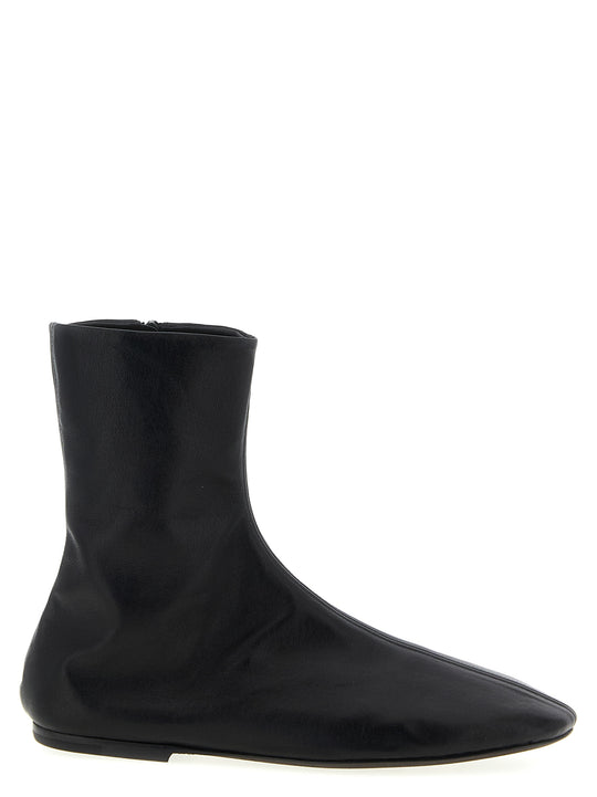 Leather Ankle Boots Stivali E Stivaletti Nero
