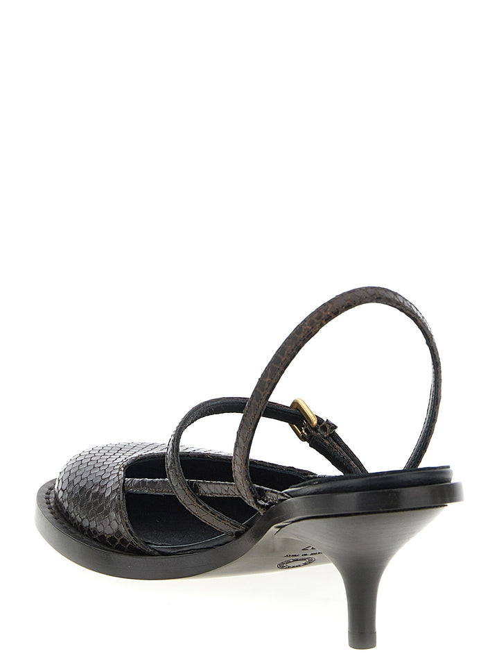 Dries Van Noten  Leather Slingback Decollete - Marrone | ab8ab91b1436678dec9e7849416267164636d218