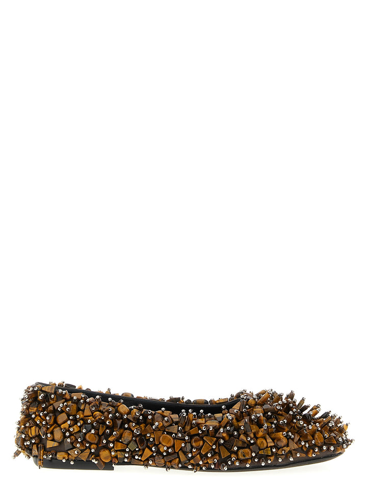 Dries Van Noten  Beaded Ballet Flats Flat shoes - Marrone | 62be9b3952cb07f4ddcf425467f9de28c9590e00