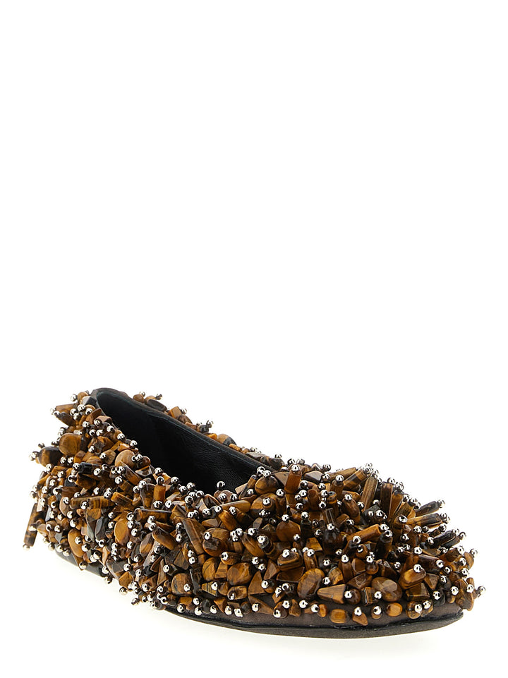 Dries Van Noten  Beaded Ballet Flats Flat shoes - Marrone | 5b07d5c3b2dd76527db4d6d278a302f3abd0275e