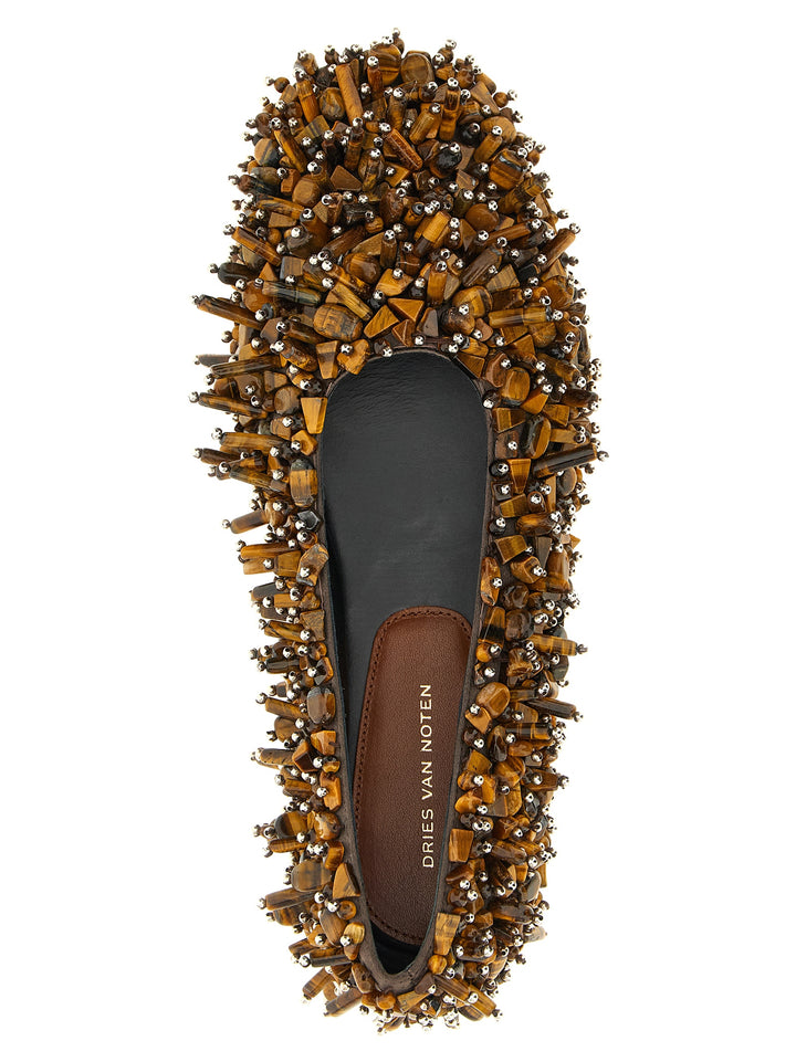 Dries Van Noten  Beaded Ballet Flats Flat shoes - Marrone | 505653016426e52f501e0e0bb647237d707e65be