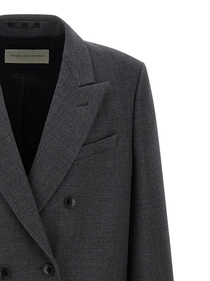 Dries Van Noten  Double-Breasted Coat Trench e Impermeabili - Grigio | f534da9aeab438ad30c2b176b3c9567b3981cca3