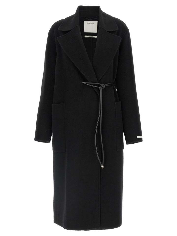 Sportmax Abate Trench e Impermeabili - Nero | 069e69aeb2b4bdb70398919fffad6eb78062663d