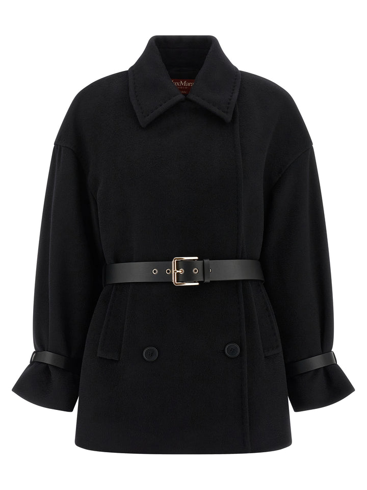 Max Mara Studio Pausa Trench e Impermeabili - Nero | 0045a872ab03454d43d2413b8e765c44b69c3905