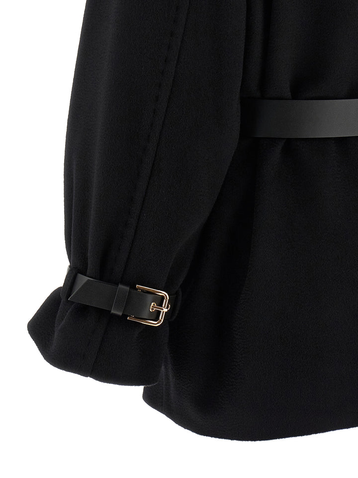 Max Mara Studio Pausa Trench e Impermeabili - Nero | 57bd4ce4b63fdb342ceba0dccb47ab828aea8e46